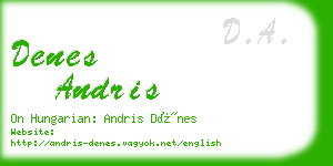 denes andris business card